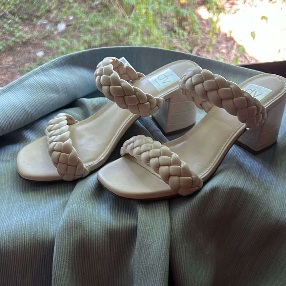 DOCLE VITA Tessa Braided Block Heel Sandals - New with Tags